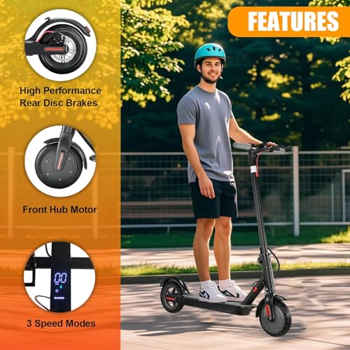 Electric Scooter Adults, Foldable 8.5" Tires E Scooter for Adults, 19 Mph, 350W Motor Fast Cooter