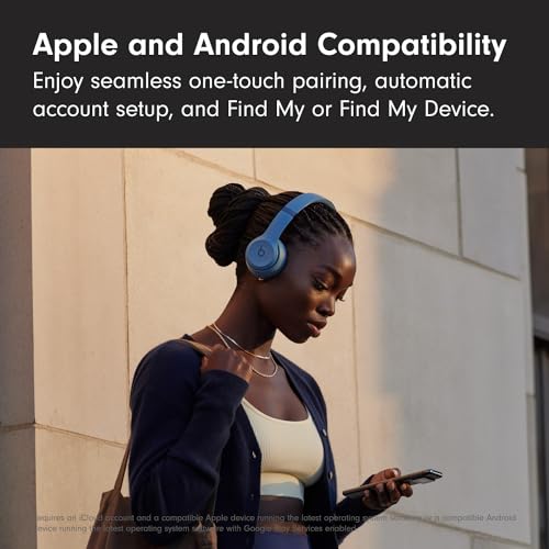 Beats Solo 4 - Wireless Bluetooth On-Ear Headphones, Apple & Android Compatible, Up to 50 Hours of Battery Life - Matte Black (Renewed)