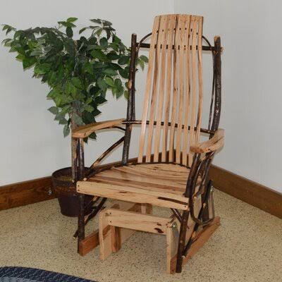 Nevaeh Hickory Glider Chair Loon Peak Color: Rustic Hickory