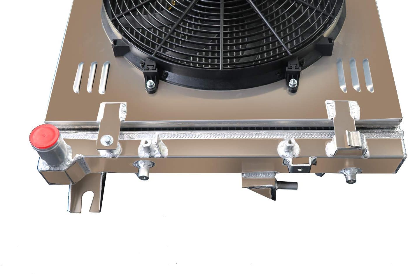 CoolingSnow All Aluminum Radiator Cooler for Jeep Wrangler JK 3.6L 3.8L V6 GAS 2007-2018 (Radiator Shroud Fan Relay Kits)