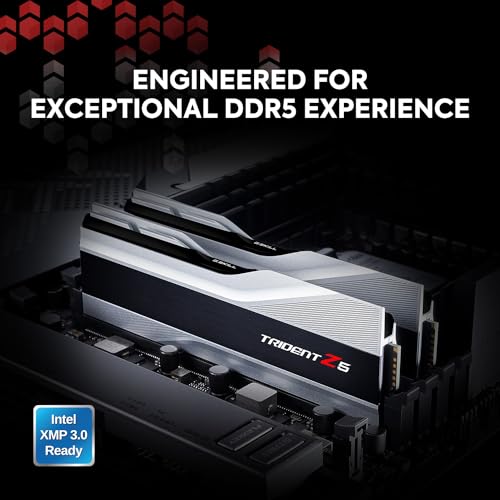 G.SKILL Trident Z5 Series (Intel XMP 3.0) DDR5 RAM 32GB (2x16GB) 6000MT/s CL36-36-36-96 1.35V Desktop Computer Memory UDIMM