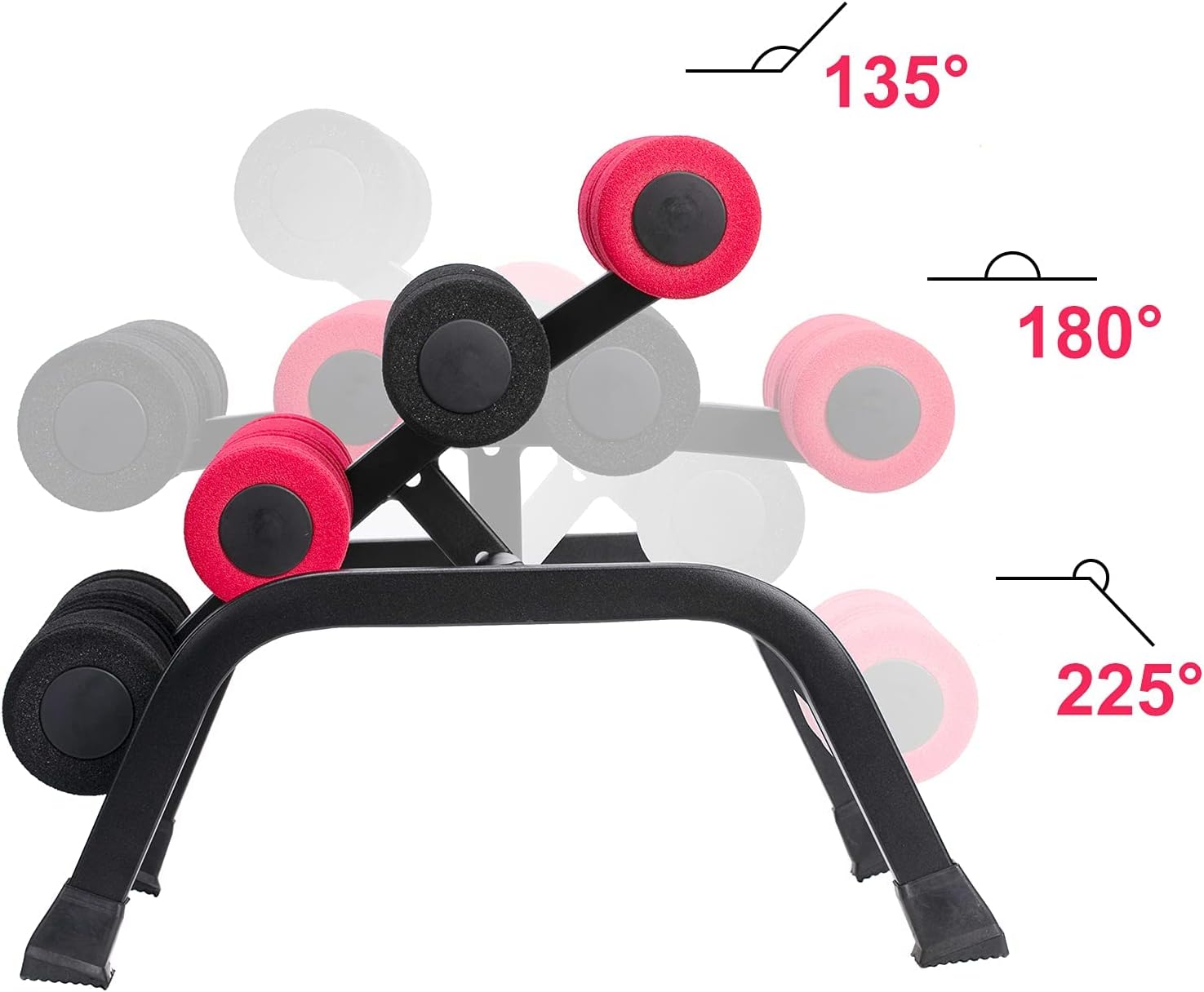 Skybike Mini Inversion Table with 135 Degree Inversion, Soft Backrest Foam Roller and Heavy Duty Steel Frame for 300 lb Weight Capacity. MIT135