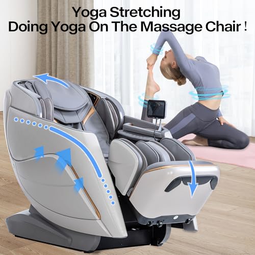 iRest 2023 4D Massage Chair Recliner System, Zero Gravity Shiatsu Massager with AI Voice Control, SL Track, Heating, Touch Screen