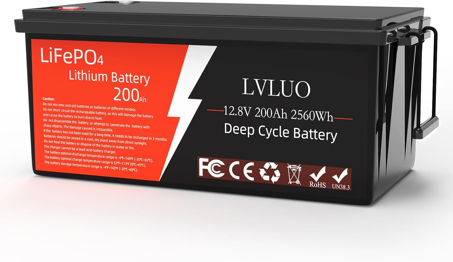 LiFePO4 Battery 12v 200ah Lithium Battery - 300A Over Current Protection Deep Cycle Battery for Trolling motor, Cabin,Marine