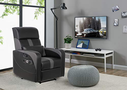 X Rocker Gamma Recliner Gaming Chair, 2.1 Bluetooth Audio System, Headrest Mounted Speakers, Built-in Footrest and Cupholder, 718001