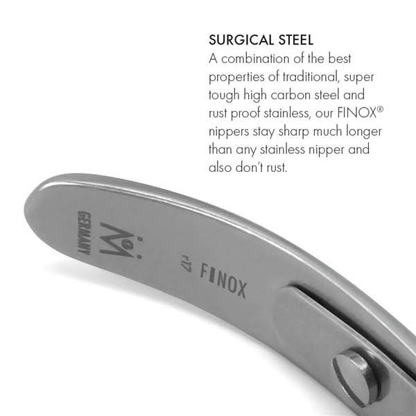 GERMANIKURE 5mm Tower Point Cuticle Nippers 1/2 (Half) Jaw, FINOX Surgical Stainless Steel
