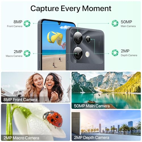 UMIDIGI G9 5G Cell Phone, Android 14 Unlocked Phones, 12(6+6) GB +128GB/1TB TF Expand, 5G Dual SIM, 50MP Camera, 6.75" HD+ 90Hz Display