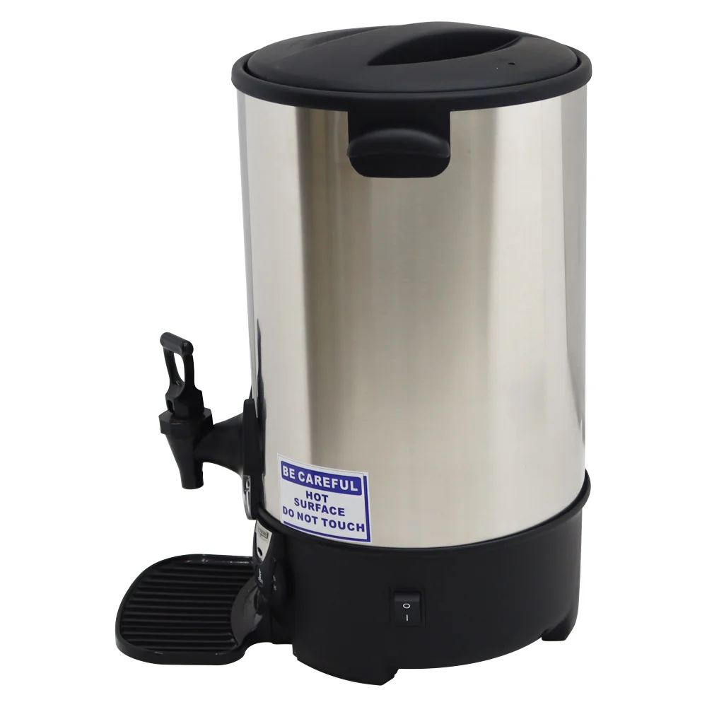 Techtongda 9.7L Hot Coffee Dispenser Water Boiler Office Home Stainless Steel Heater Kettle Silver