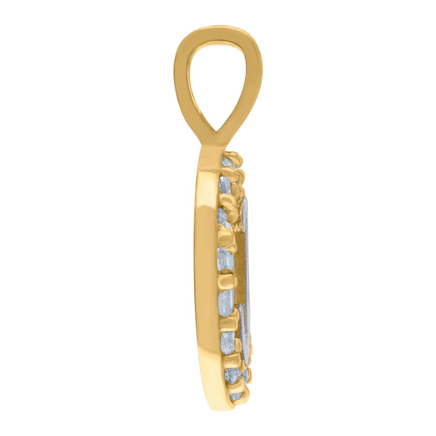 10k Two tone Gold Unisex CZ Cubic Zirconia Letter Name Personalized Monogram Initial J Round Charm Pendant Necklace Meas