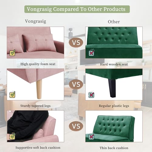 Vongrasig 47" Small Modern Loveseat Sofa