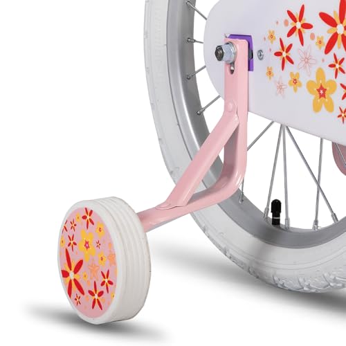 JOYSTAR Unicorn Kids Bike for Girls Ages 2-9 Years Old, 12 14 16 18 Inch Kids Bike with Training Wheels, Doll Seat, Streamers and Basket