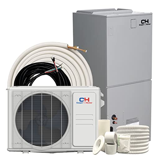 Cooper&Hunter Central Mini Split Air Conditioner and Heater System with Multi Position Air Handler Unit Including Installation Kit