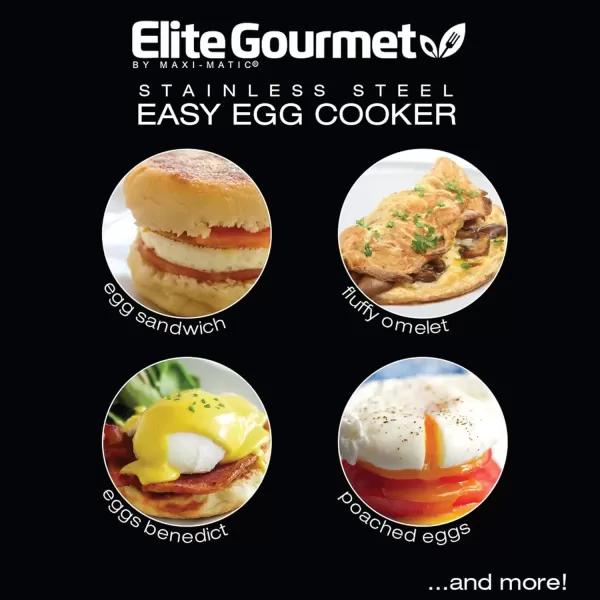 Egg Cookers EGC-207 Easy Electric 7 Egg Capacity Cooker, No Alarm, Non-stick Omelet Maker, Scrambled, Soft, Medium, Hard Boiled with Auto Shut-Off