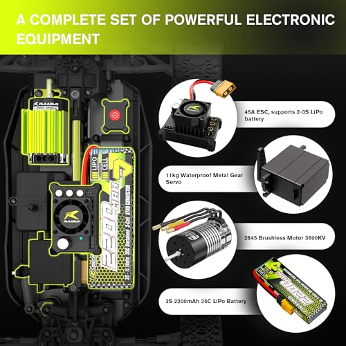RLAARLO 1/12 Brushelss RC Cars for Adult Top Speed 50+ MPH RC Car All Terrain RC Buggy Off-Road Hobby Trucks 4x4 Remote Control Car Waterproof Truck