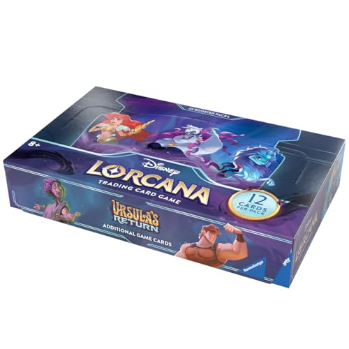 Ravensburger Disney Lorcana TCG: Ursula's Return Booster Pack Display | 24 Packs with 12 Trading Cards Each | Ideal for Collectors & Disney Fans |