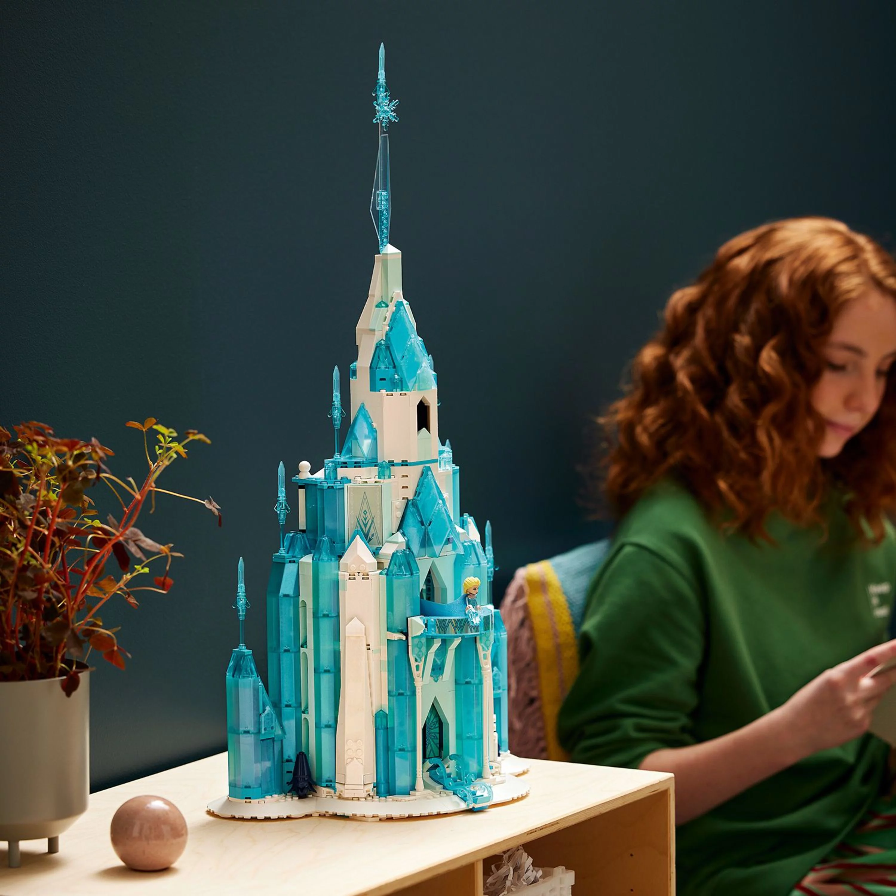 LEGO Disney Princess The Ice Castle Building Toy 43197, with Frozen Anna and Elsa Mini Doll Figures and Olaf Figure, Disney Castle Kit to Build