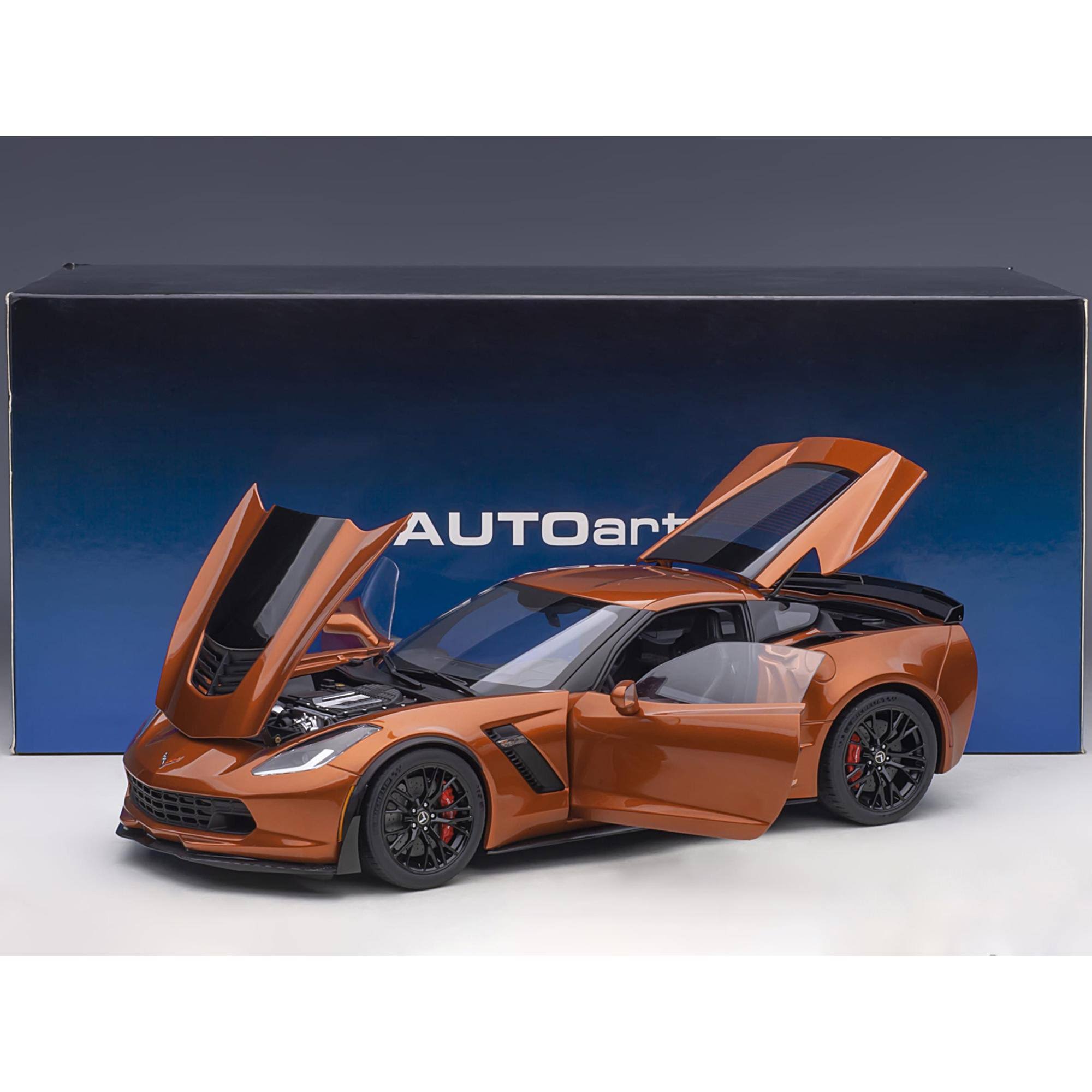 Chevrolet Corvette C7 Z06 Daytona Sunrise Orange Metallic 1/18 Model Car by AUTOart