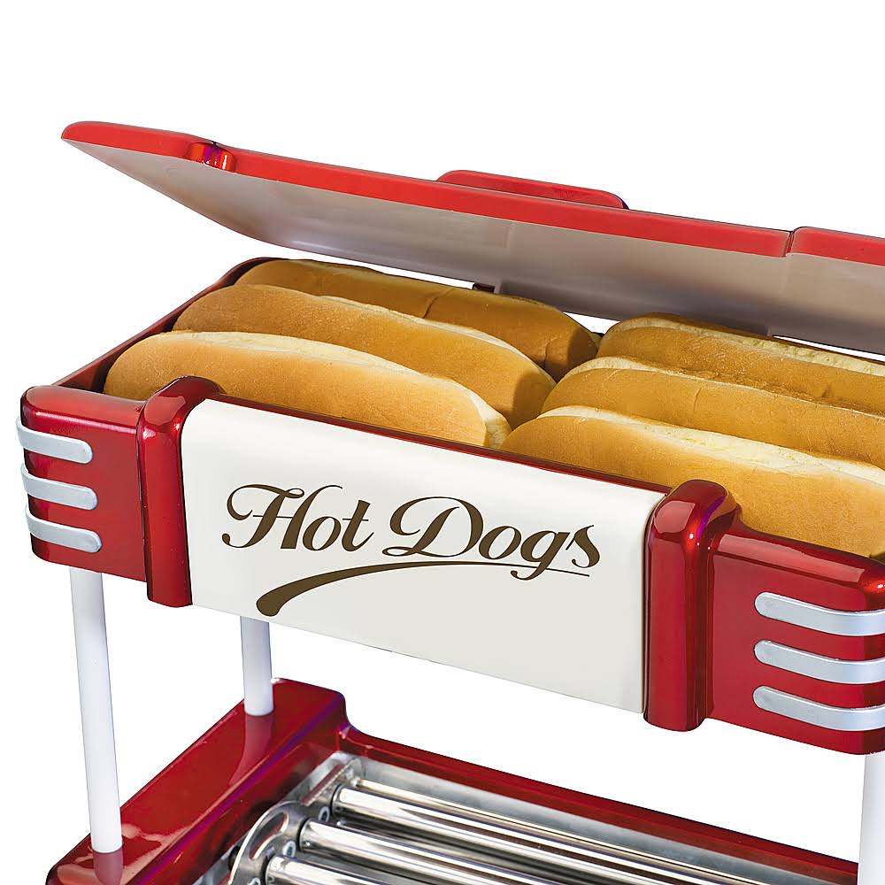 Nostalgia Hdr8rr Roller Warmer 8 Hot Dog and 6 Bun Capacity