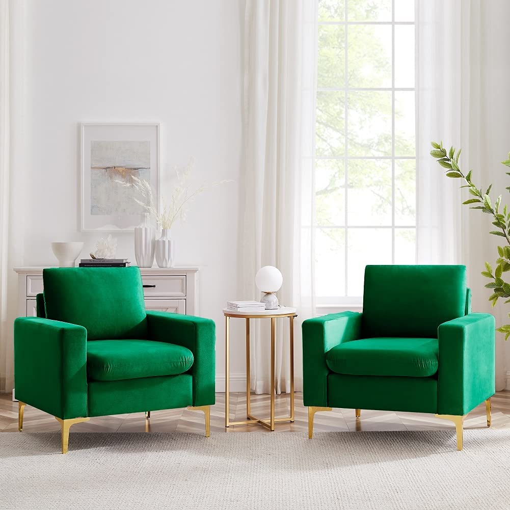 Hbaid velvet decorative chair, sofa chair comfortable single sofa high back club armchair