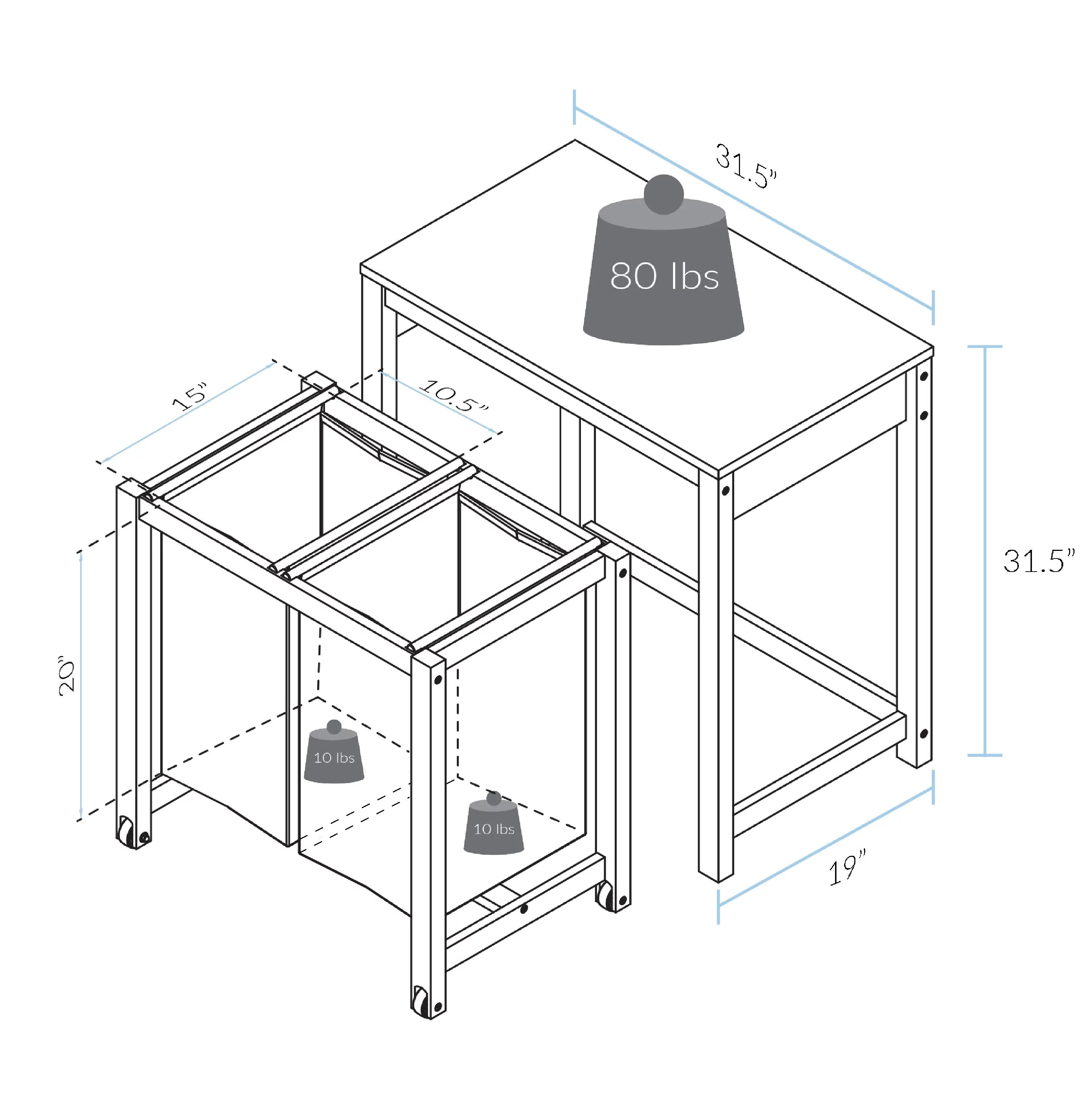 Casual Home Prep Laundry Hamper, Off-White