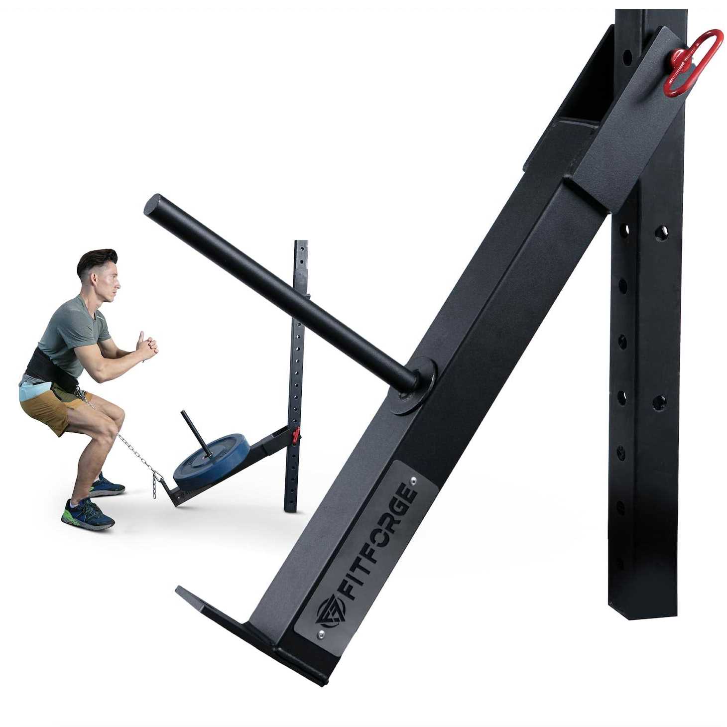 FitForge Belt Squat Attachment for Rack Space Saving Power Rack Squat Stand Attachment - Sports Supplies Online Store