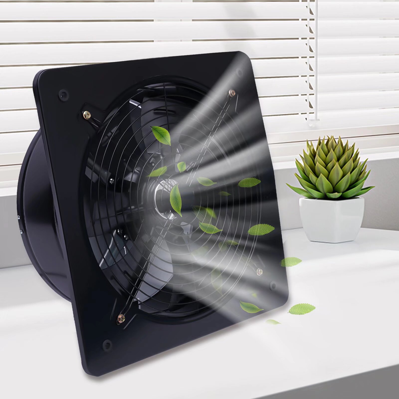 OUKANING 16 inch Industrial Ventilation Extractor Axial Exhaust Air Blower Fan Commercial