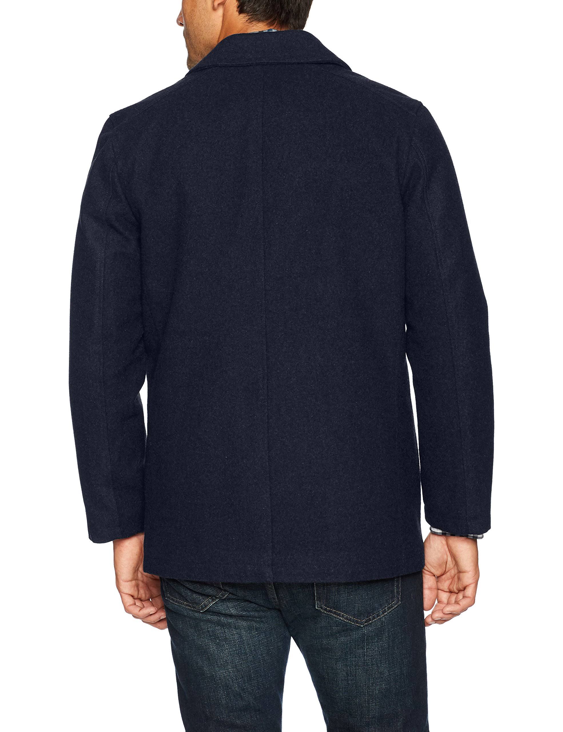 Nautica Mens Medium Double Breast Peacoat Wool Blend M, Men&s, Blue
