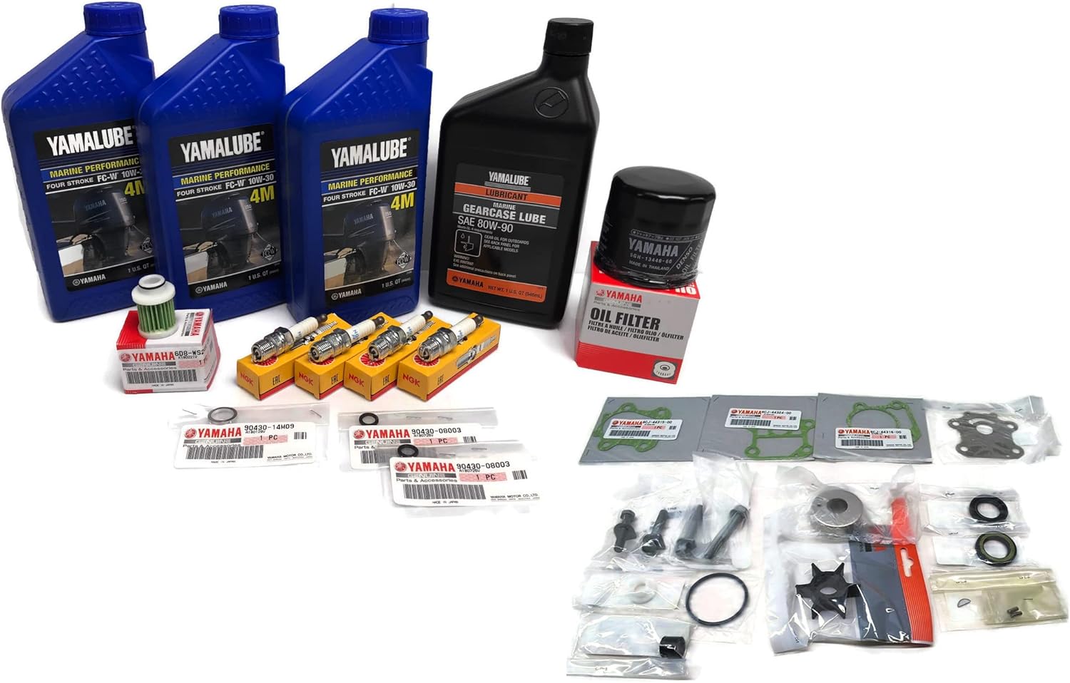 YAMAHA 2010+ F70 F70LA Oil Change Lower Unit Gear Lube Gasket Fuel Filter Water Pump Rebuild Kit Maintenance Kit