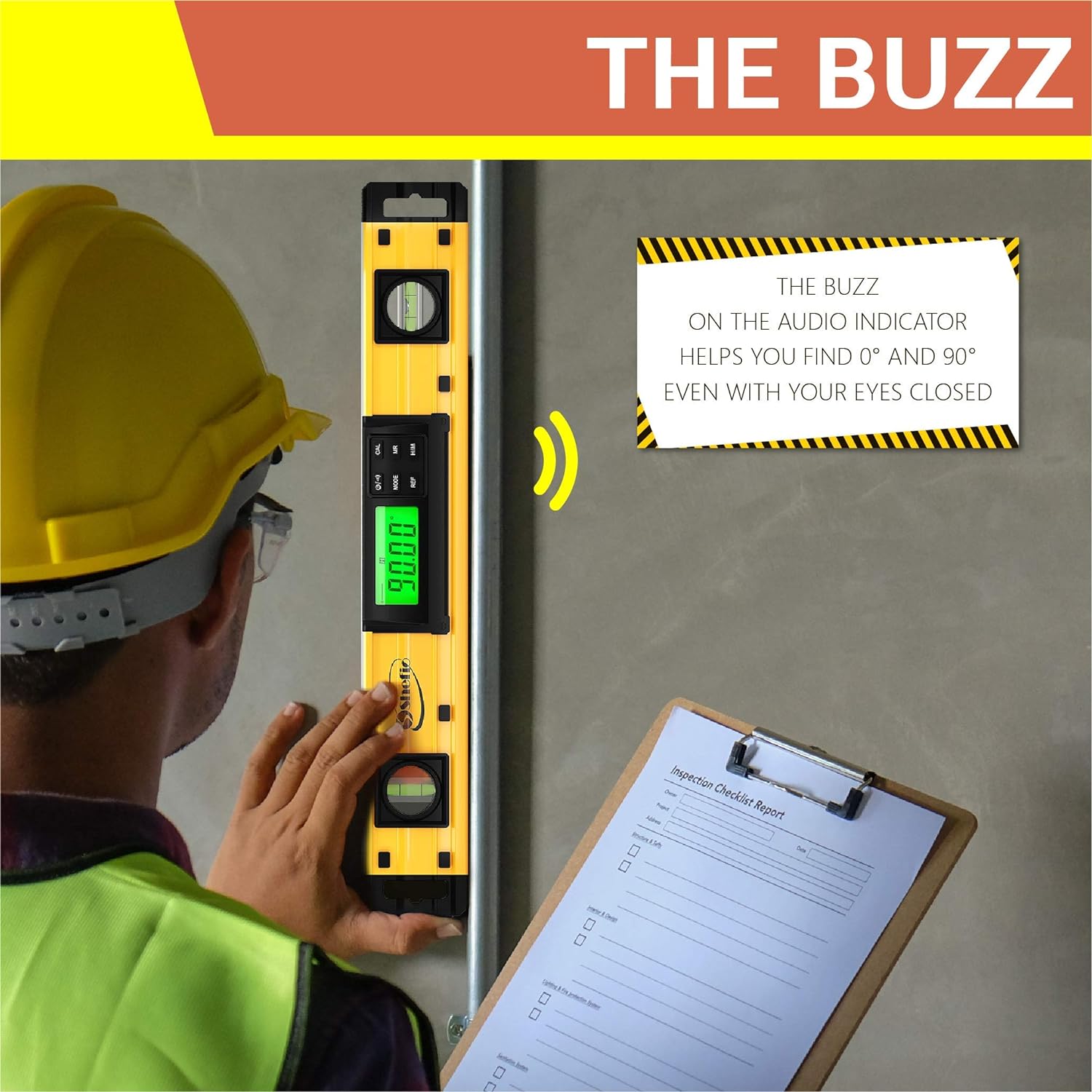 Digital Smart Level Tool - 18 Inch Magnetic Torpedo Level and Protractor - Master Precision - IP54 Dustproof and Waterproof