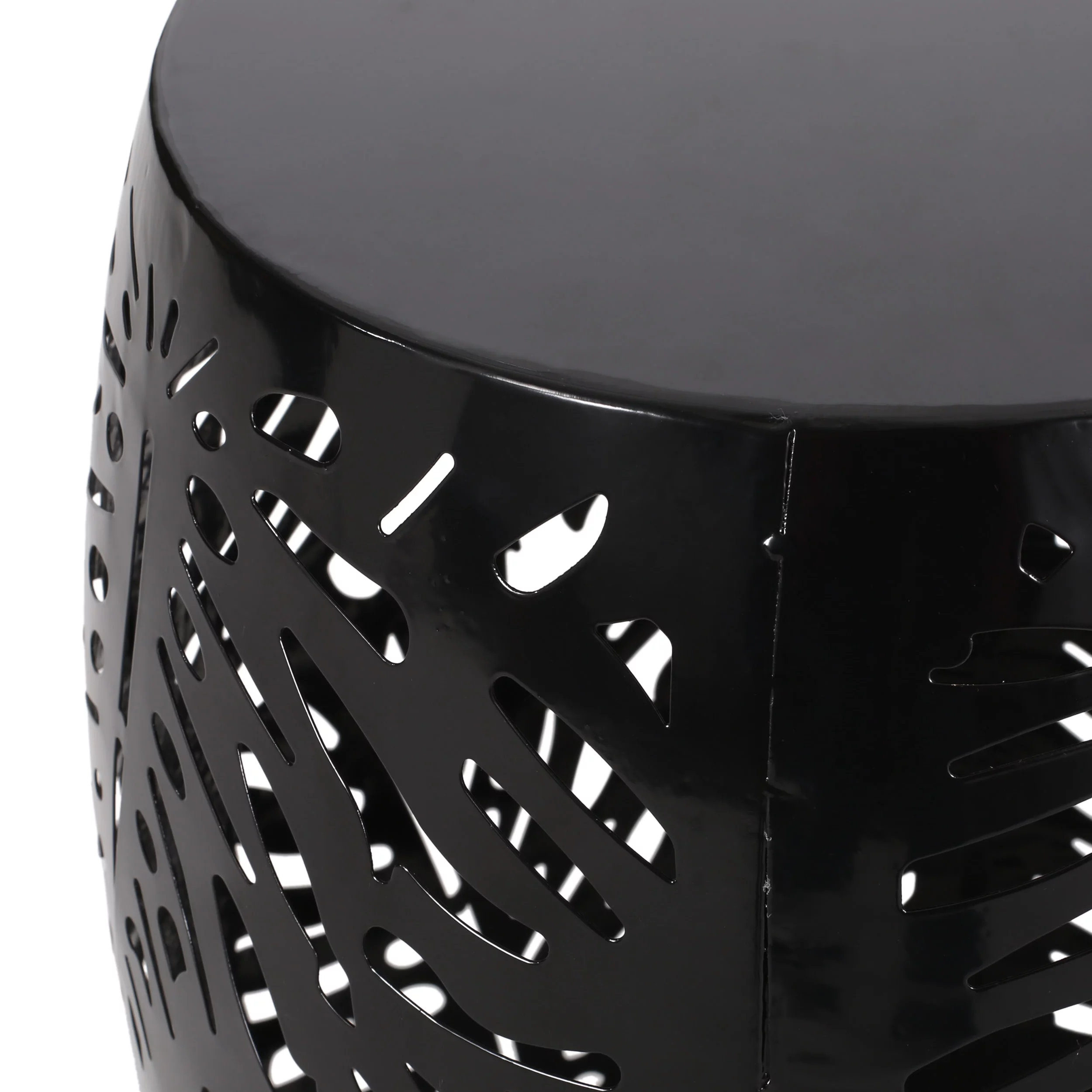 Lindsey Metal Outdoor Side Tables, Set of 2, Black