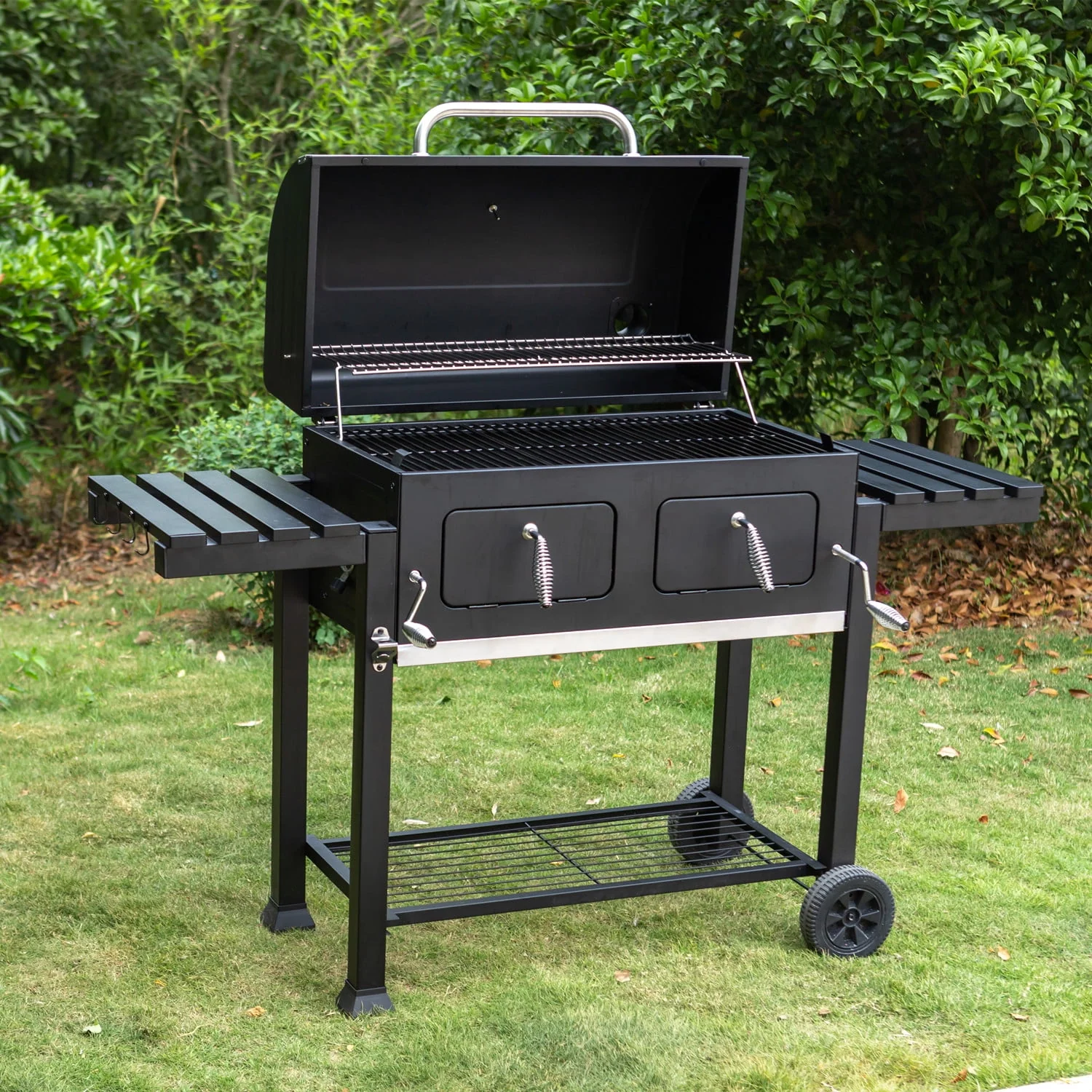 MF Studio 34'' Charcoal Grill Extra Large Portable BBQ  Grill, Black