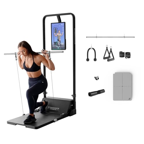 Smart Home Gym System, Multifunctional Smith Machine Home Gym Power Cage, Portable Cable Machine for Home Workout