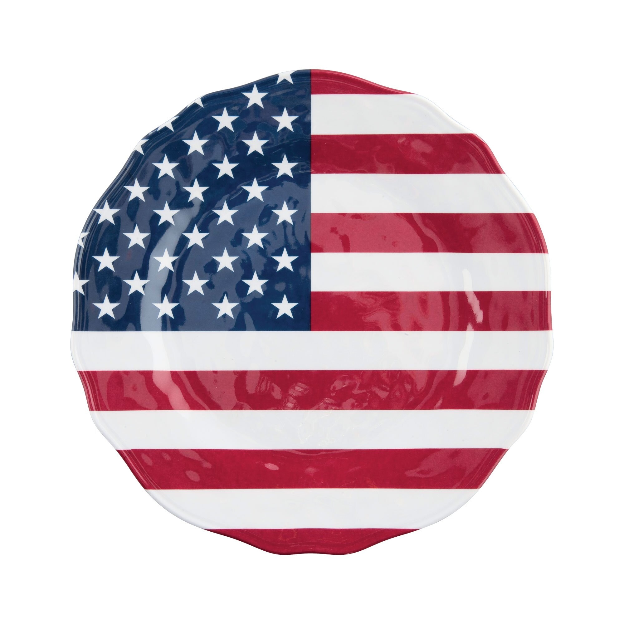 UPware 12-Piece American Flag Melamine Dinnerware Set