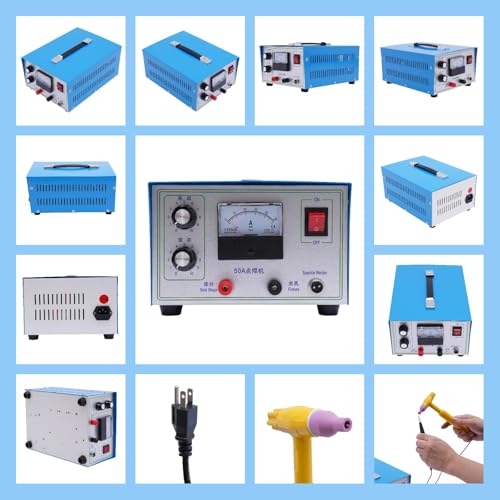 Jewelry Spot Welder, DC 50A 500W Adjustable Jewelry Welder w/ Foot Pedal, 0.02-0.05in Welding Dia. Soldering Machine