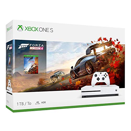 Microsoft Xbox One S 1TB Forza Horizon 4 Bonus Bundle: Forza Horizon 4, Xbox Wireless Controller, Xbox One S 4K HDR Console