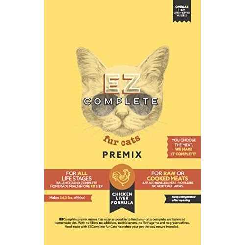 EZComplete Raw Cat Food or Cooked Premix Make A Homemade Cat Food Diet. All Natural - Pet Supplies online store