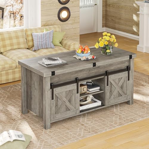 SEDETA Lift Top Coffee Table, 4 in 1 Multi-Function Convertible Coffee Tables with Storage and Hidden Compartment