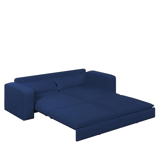 93" King Pull Out Sofa Bed, 3 in 1 Convertible Sleeper Sofa Couch, Comfy 3 Seater Sleeper Bed with 2 Pillows