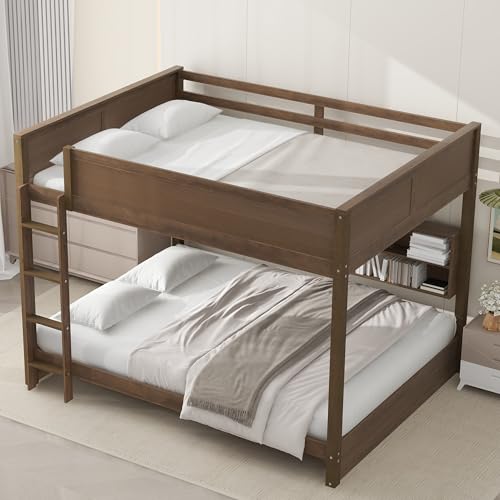 Ball & Cast Twin-Over-Twin Bunk Bed with Twin-Size Trundle and 3 Storage Stairs,Wood Bunkbed w/Full-Length Guardrails,Slat Support