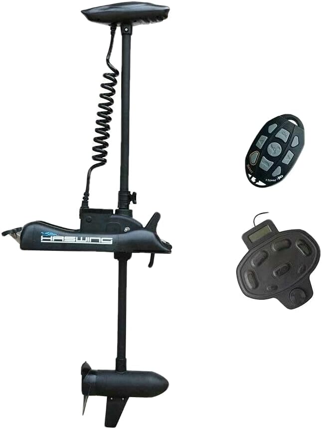 PARKHO HASWING Electric Trolling Motor – 24V 80LB 60 Inch Shaft Cayman Bow Mount Boat Fishing Saltwater Freshwater with Remote Control