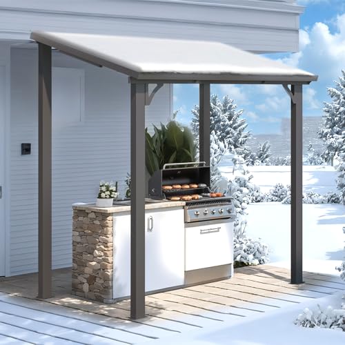 AECOJOY 10&rsquo; x 10&rsquo; Gazebo, Wall Mounted Gazebos Pergola on Clearance, Outdoor Patio Lean to Gazebo Awnings for Deck, Porch
