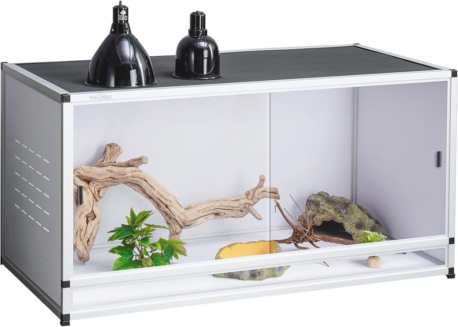 Reptile Terrarium 120 Gallon Large, PVC Enclosure Breeding Tank for Bearded Dragon Gecko Lizard Snake