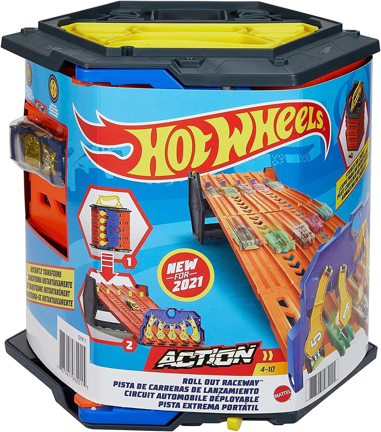 DieCast Hot Wheels Trackset Toy Cars and Trucks - Hot Wheels Action Rollout Raceway Trackset Bundle with 2 My Outlet Mall Stickers