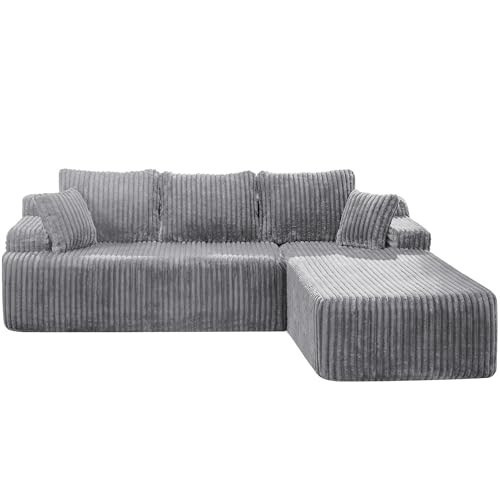 Modular Sectional Sofa Couches L-Shape Couch 3 Seat Modular Sofa Memory Foam Sectional Couches for Living Room