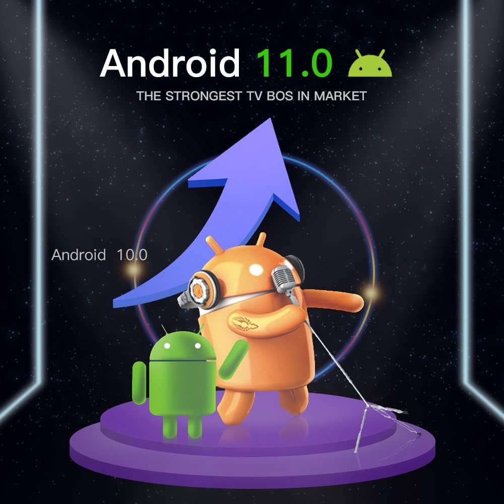 2022 Newest Android 11.0 TV Box, Android Box 4GB RAM 32GB ROM RK3318 Quad-core Smart Android TV Box 64bit