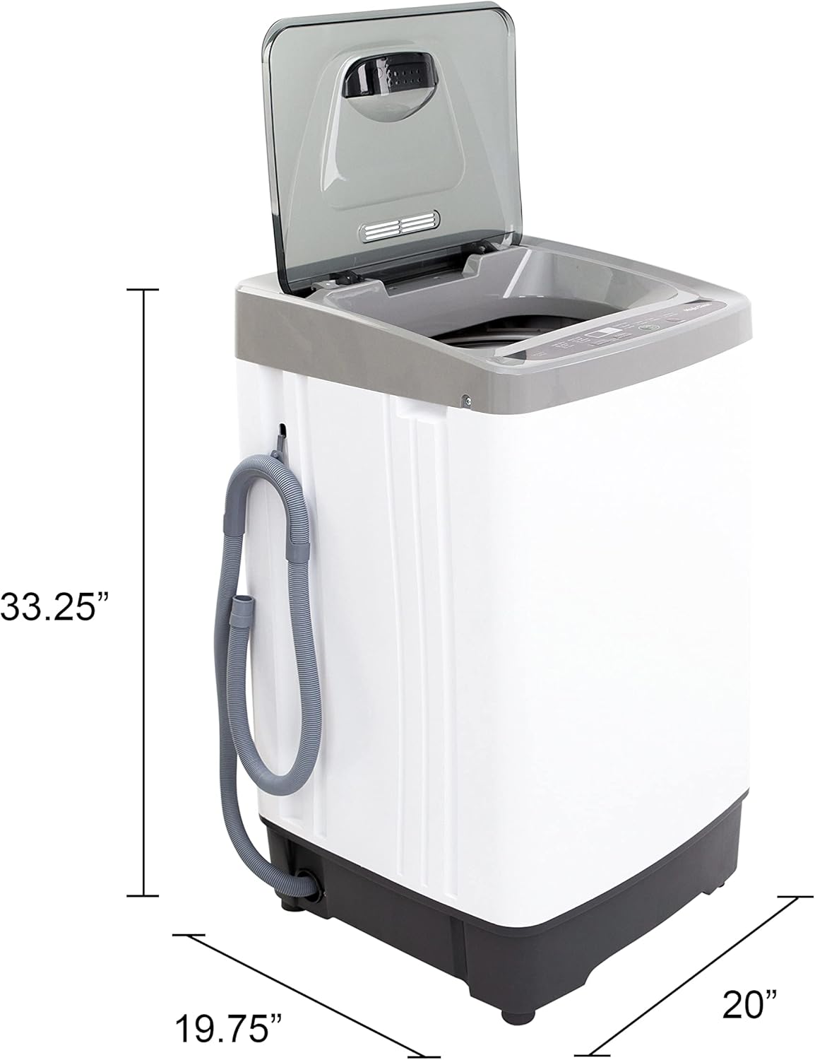 MCLW14WI Portable Washing Machine with 8 Automatic Cycles and Standard Sink/Faucet Attachment, Compact for Apartments Dorms and RVs, White