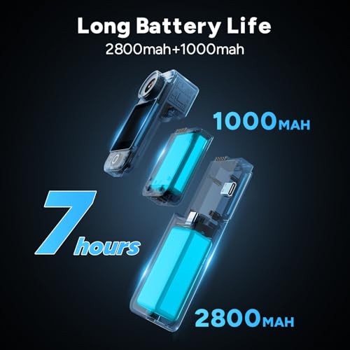 SJCAM C300 Pocket Action Camera 4K,7Hour Power, 6-Axis Stabilization, Dual-Touch Screen Body Camera,30M Waterproof