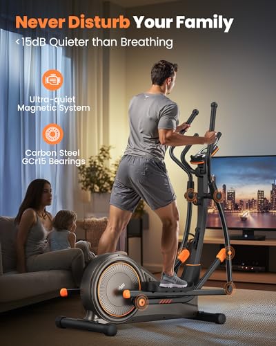 Niceday Elliptical Exercise Machine, Elliptical Machine for Home, Magnetic Elliptical Trainer with 15.5IN-19IN Stride, 16 Resistance Levels