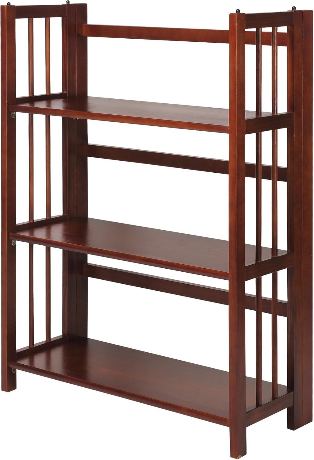 Casual Home 3-Shelf Folding Stackable Bookcase (27.5 Wide)-Natural