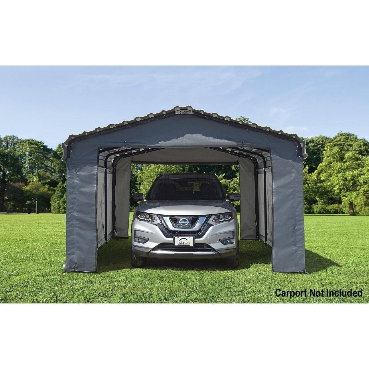 Arrow - Enclosure Kit for 10 x 15 ft. Carport Grey